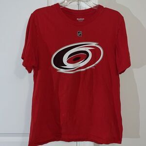 Carolina Hurricanes #11 Jordan Staal Men’s Red NHL Ice Hockey Jersey T Shirt M